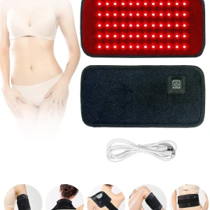 60 LEDs Red＆Infrared Light Therapy Belt 850nm 660nm Back Burn Fat Wrap Slimming Machine Waist Heat Pad Full Body