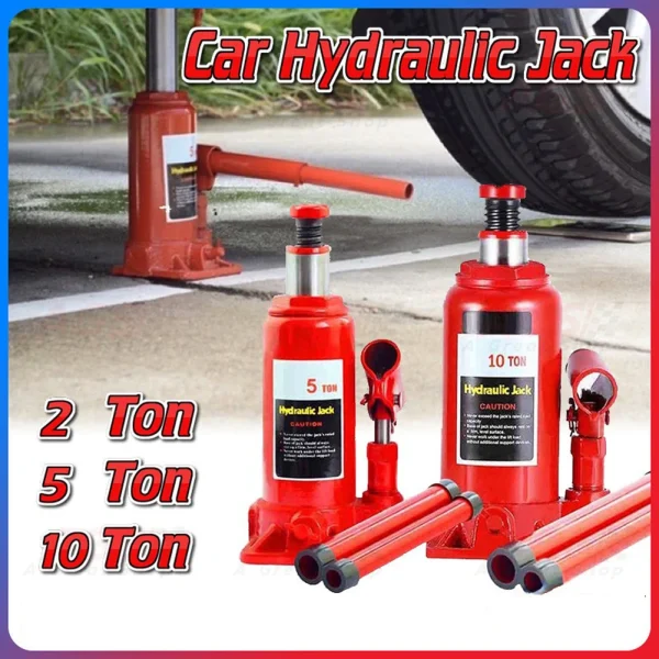 2/5/10 Ton Hydraulic Bottle Jack Car Hydraulic Jack Welded Hydraulic Car Bottle Jack for Car Pickup Truck RV Repair - Image 2